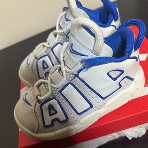 Nike Kids White and Blue Air Sneakers